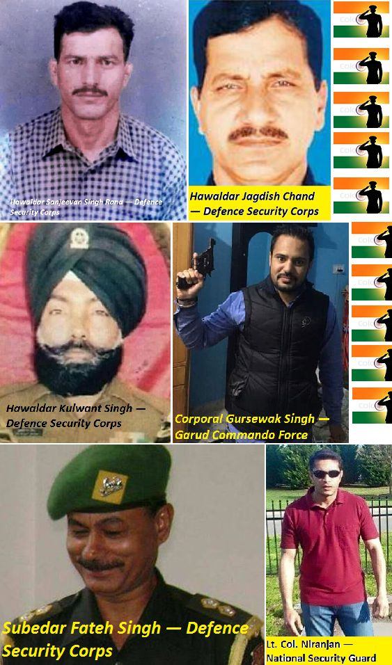 PATHANKOT TERRORIST ATTACK MARTYRS PICS 2ND JANUARY 2016