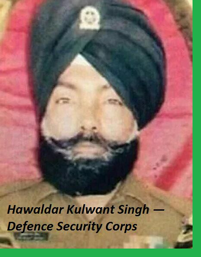 PIC MARTYR PATHANKOT ATTACK 2JAN2016 HAWALDAR KULWANT SINGH DEFENCE SECURITY CORPS