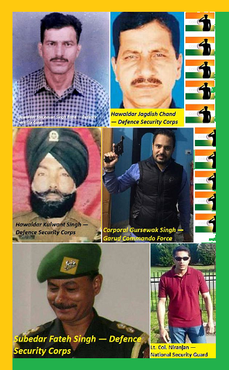 pics names martyrs indian soldiers pathankot terrorist attack 2jan2016