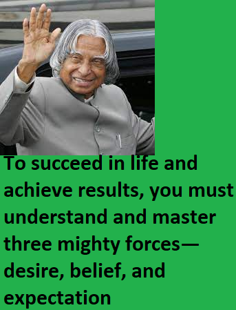 apj abdul kalam quotes on desire belief expectation