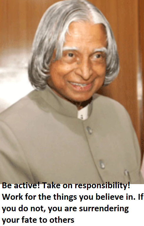 kalam missile man quotes on being active self confidence hardwork