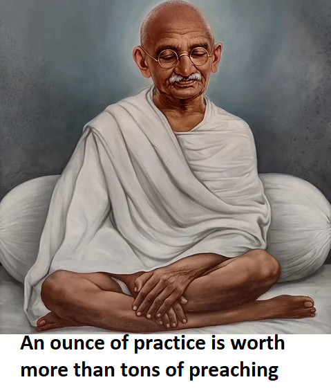 mk gandhi ji quotes on practice makes one perfect