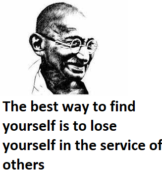 mk gandhi quotes on help slefless service to india The best way to find yourself is to lose yourself in the service of others