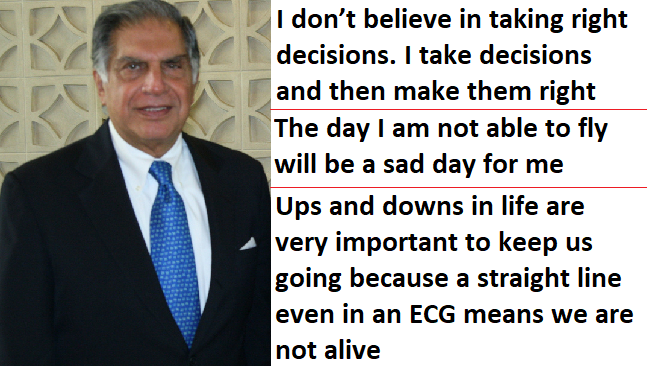 ratan tata quotes on decision making, success, ups and down in life ecg comparison